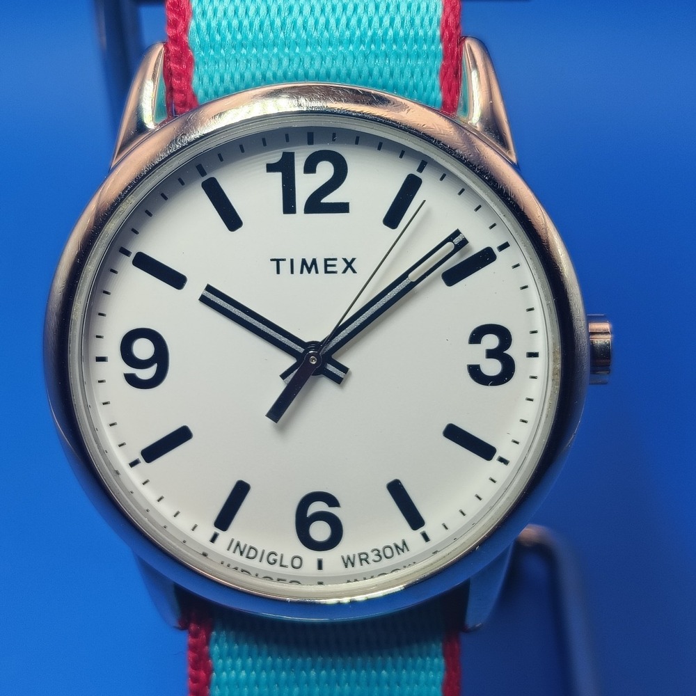 Vintage 2015 Timex Weekender Indiglo 38mm Mens Quartz Watch New Strap Full Resto